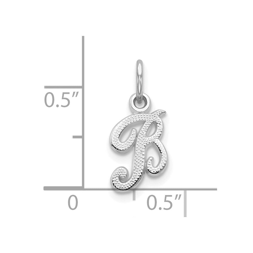 10K Weißgold Initiale B Charm