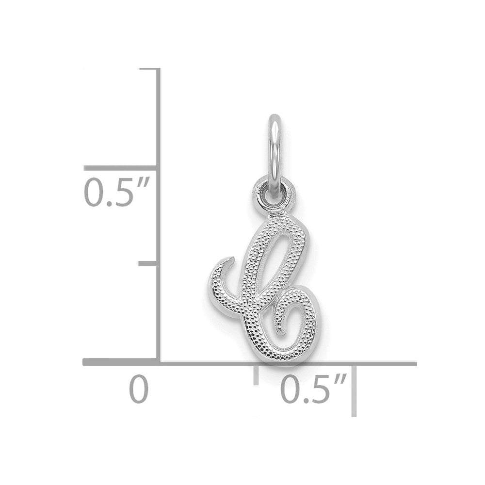 10K Weißgold Initiale C Charm