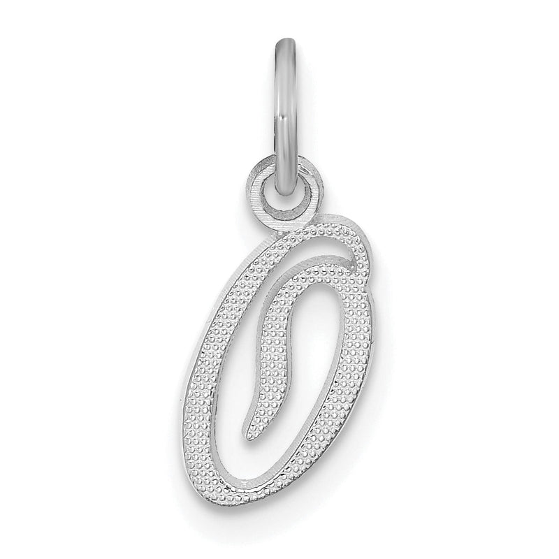 10K Weißgold 10kw Initiale O Charm