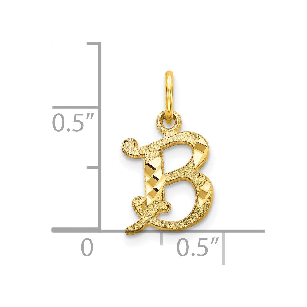 10K Gelbgold Initiale B Charm
