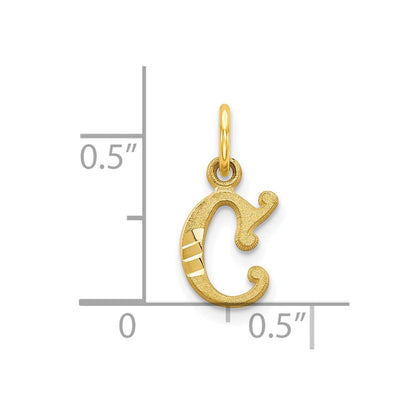 10K Gelbgold Initiale C Charm
