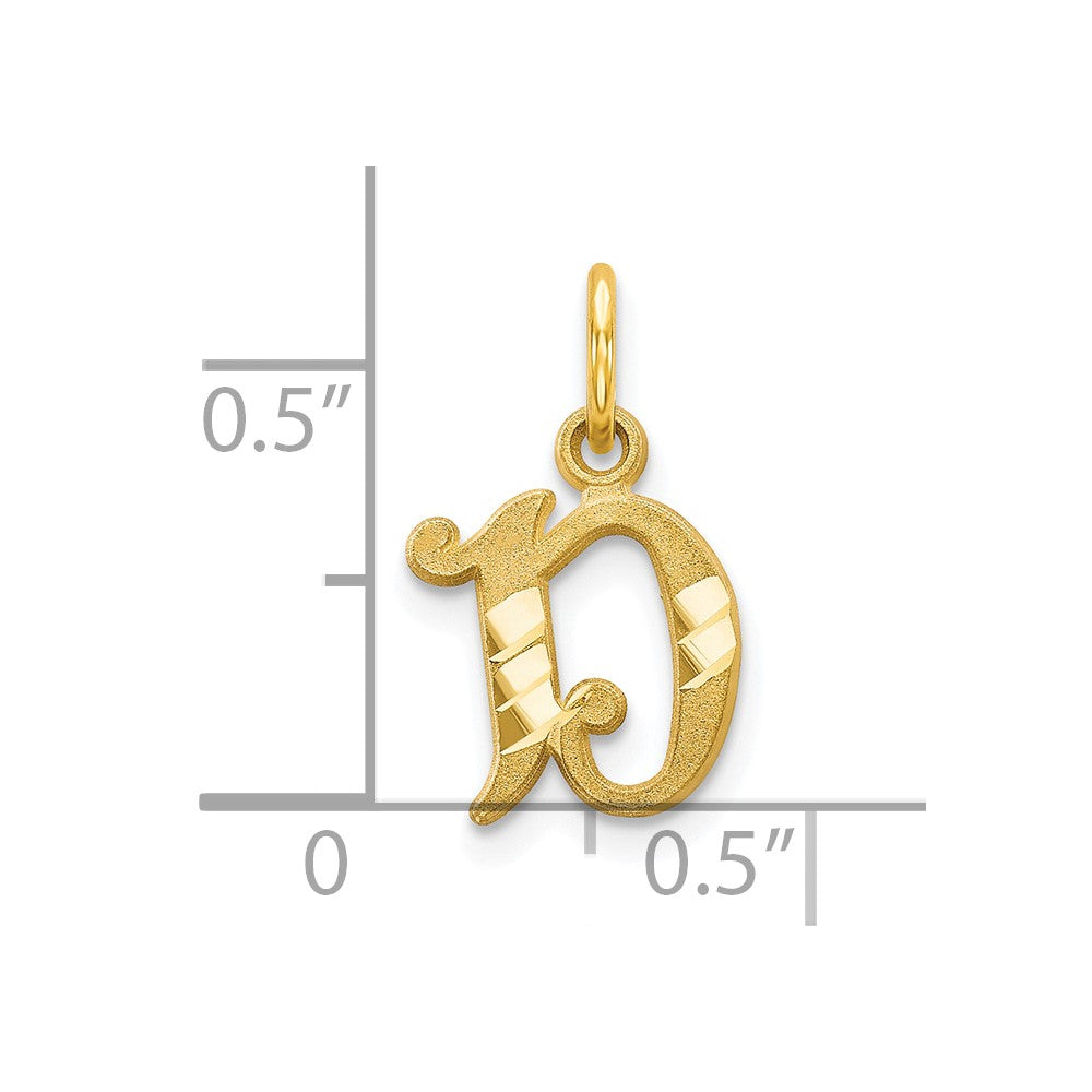 10K Gelbgold Initiale D Charm