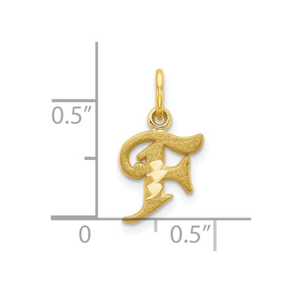 10K Gelbgold Initiale F Charm