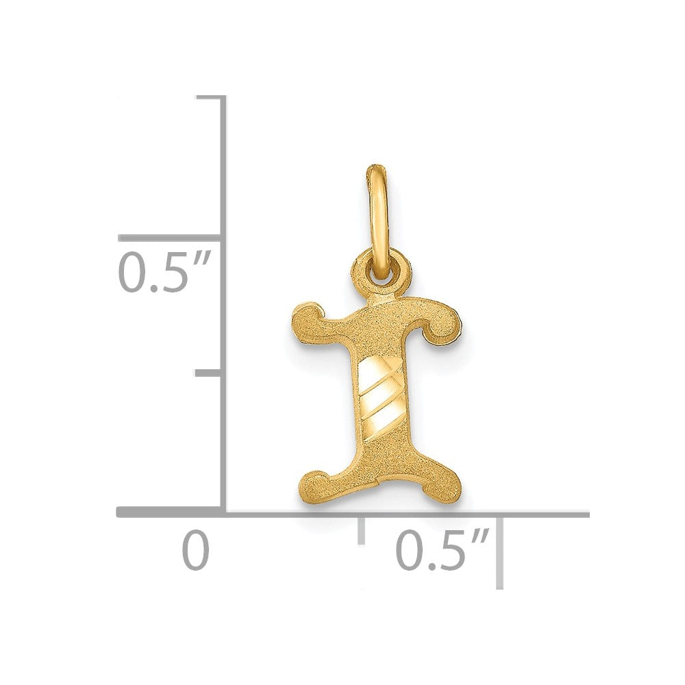 10K Gelbgold Initiale I Charm