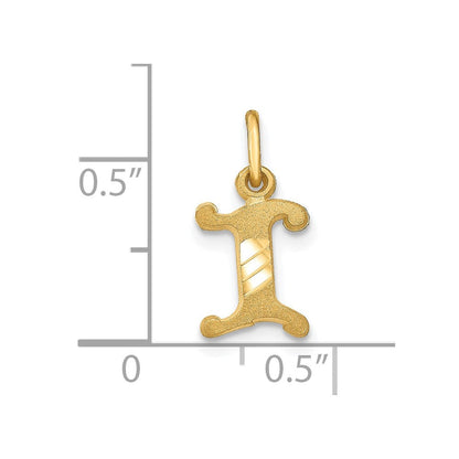 10K Gelbgold Initiale I Charm
