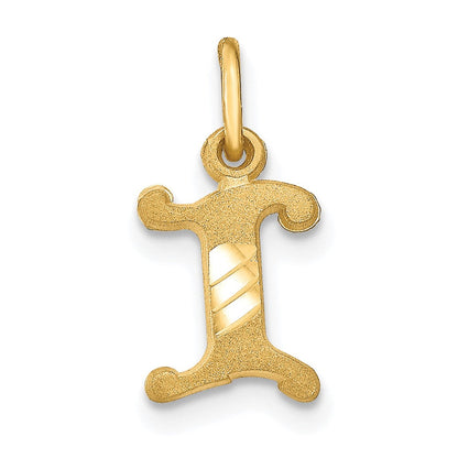 10K Gelbgold Initiale I Charm