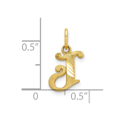 10K Gelbgold Initiale J Charm