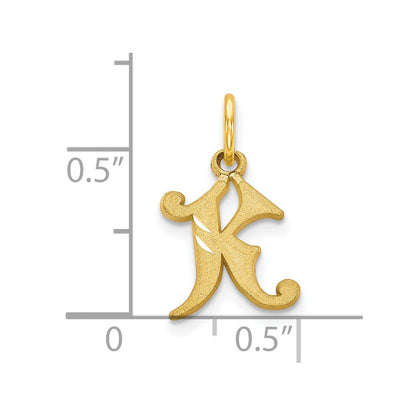 10K Gelbgold Initiale K Charm