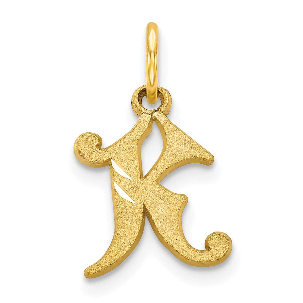 10K Gelbgold Initiale K Charm