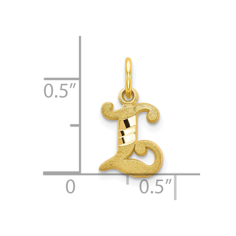 10K Gelbgold Initiale L Charm