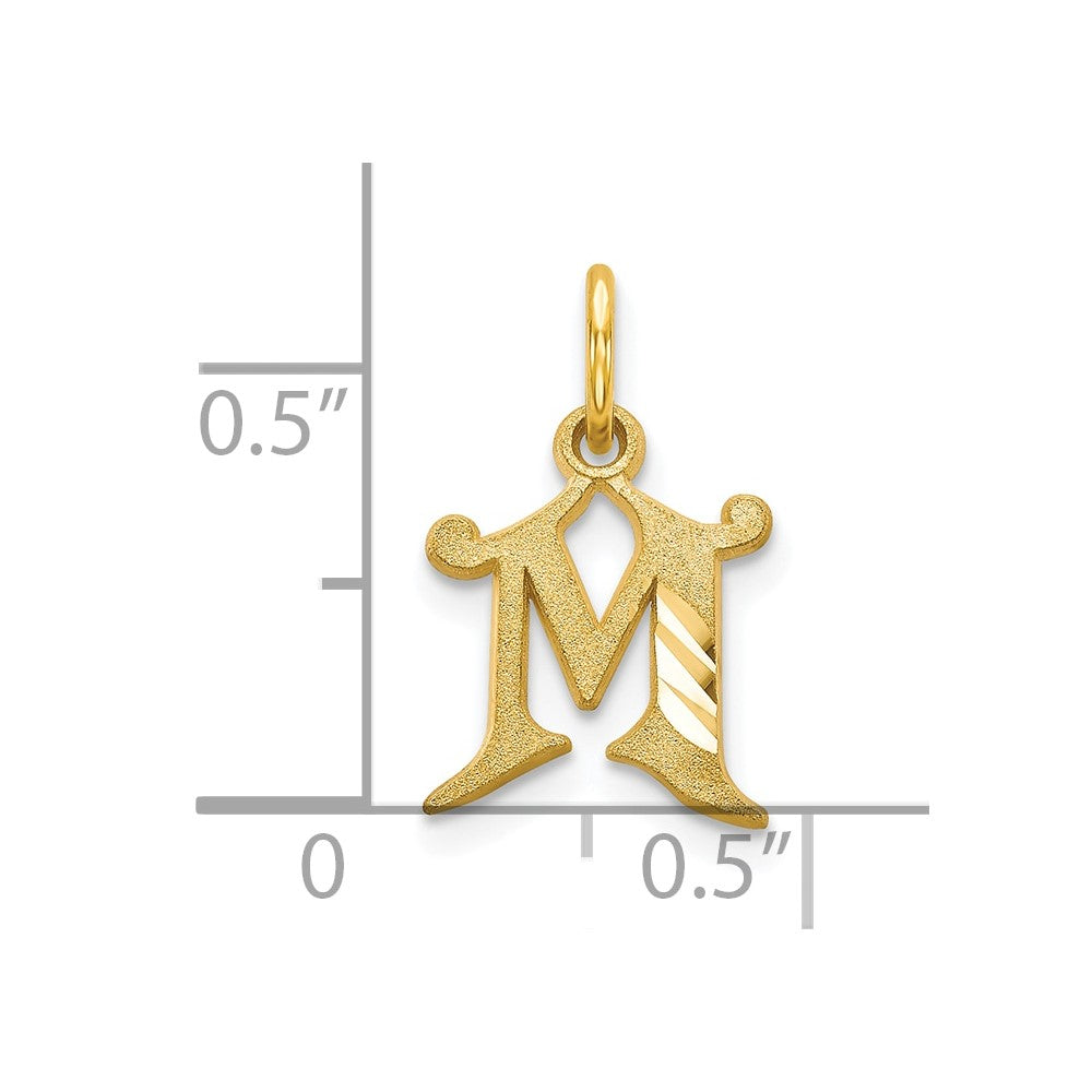 10K Gelbgold Initiale M Charm