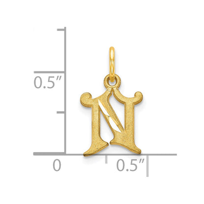 10K Gelbgold Initiale N Charm