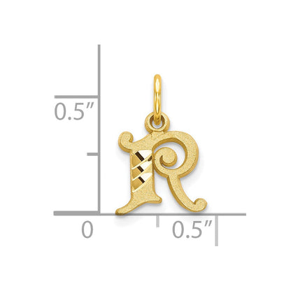 10K Gelbgold Initiale R Charm