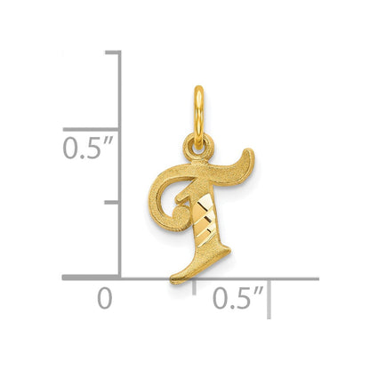 10K Gelbgold Initiale T Charm
