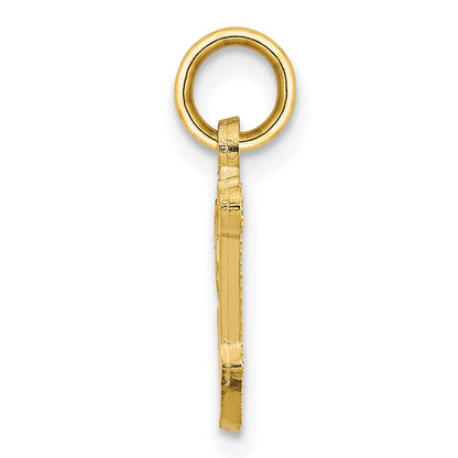 10K Gelbgold Initiale V Charm