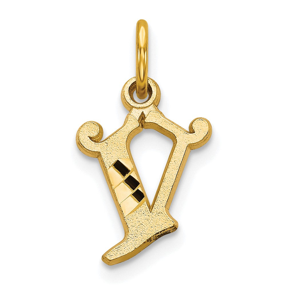 10K Gelbgold Initiale V Charm