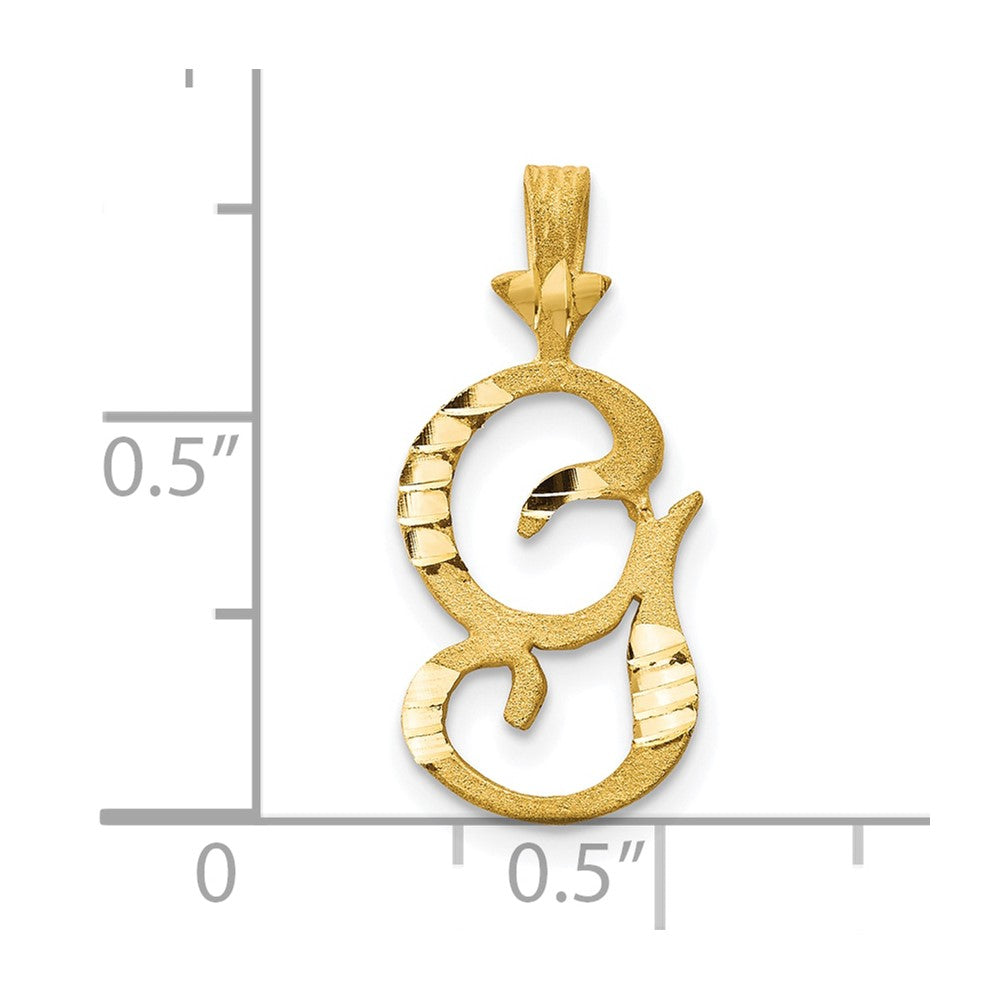 10K Gelbgold Initiale G Anhänger
