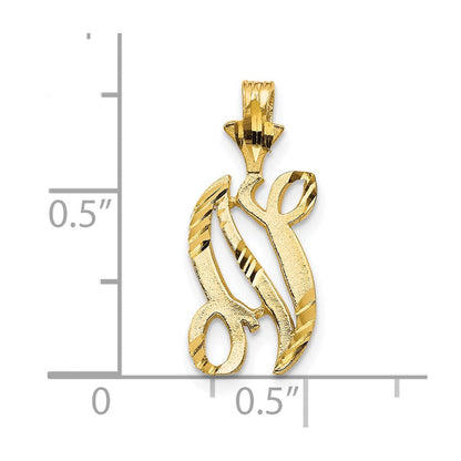 10K Gelbgold Initiale N Anhänger
