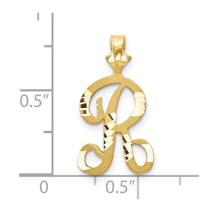 10K Gelbgold Initiale R Anhänger