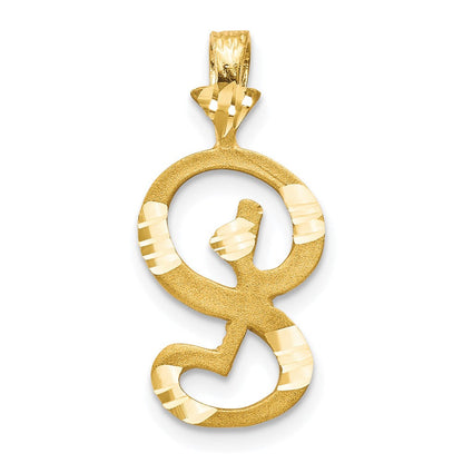 10K Gelbgold Initiale S Anhänger