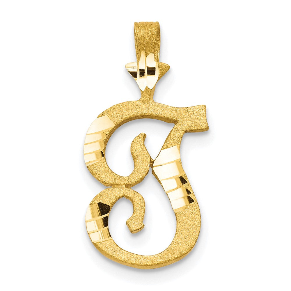 10K Gelbgold Initiale T Anhänger