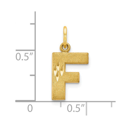 10K Gelbgold Initiale F Charm