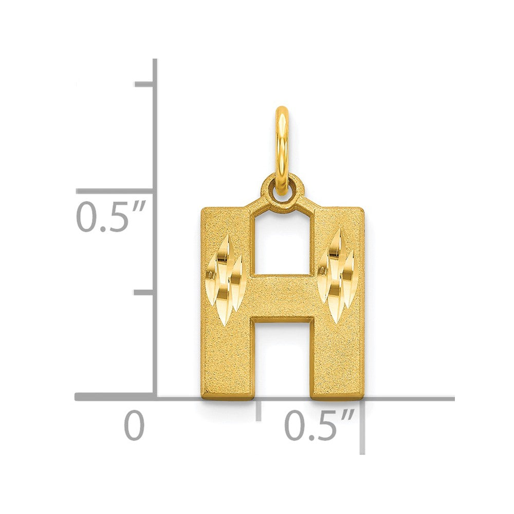 10K Gelbgold Initiale H Charm