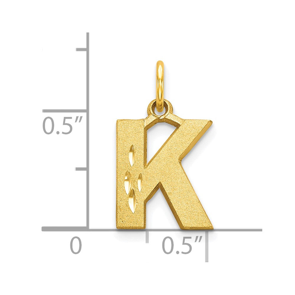 10K Gelbgold Initiale K Charm