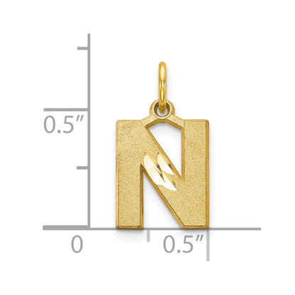 10K Gelbgold Initiale N Charm
