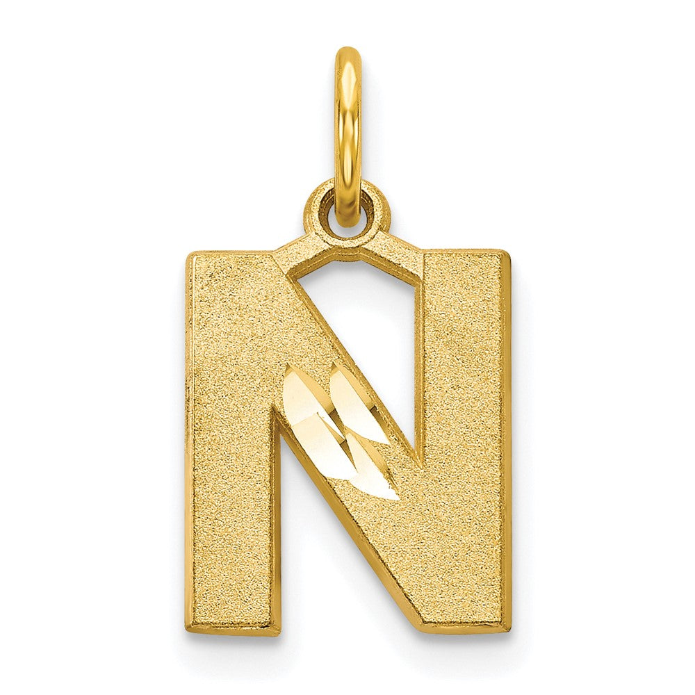 10K Gelbgold Initiale N Charm