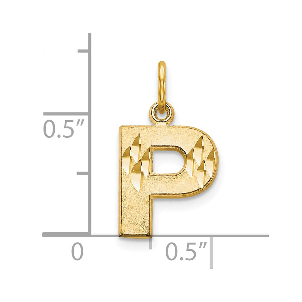 10K Gelbgold Initiale P Charm