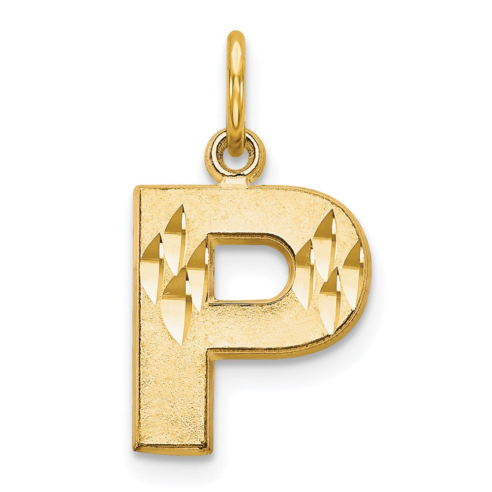 10K Gelbgold Initiale P Charm