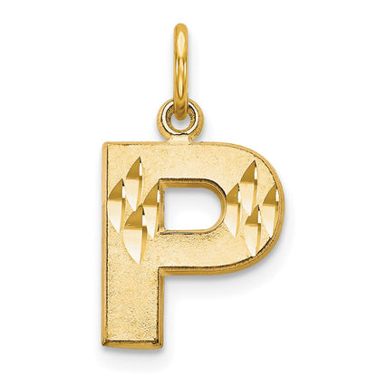 10K Gelbgold Initiale P Charm