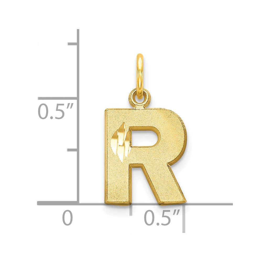 10K Gelbgold Initiale R Charm