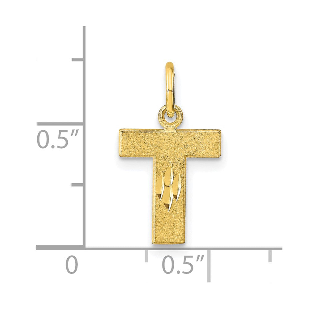 10K Gelbgold Initiale T Charm