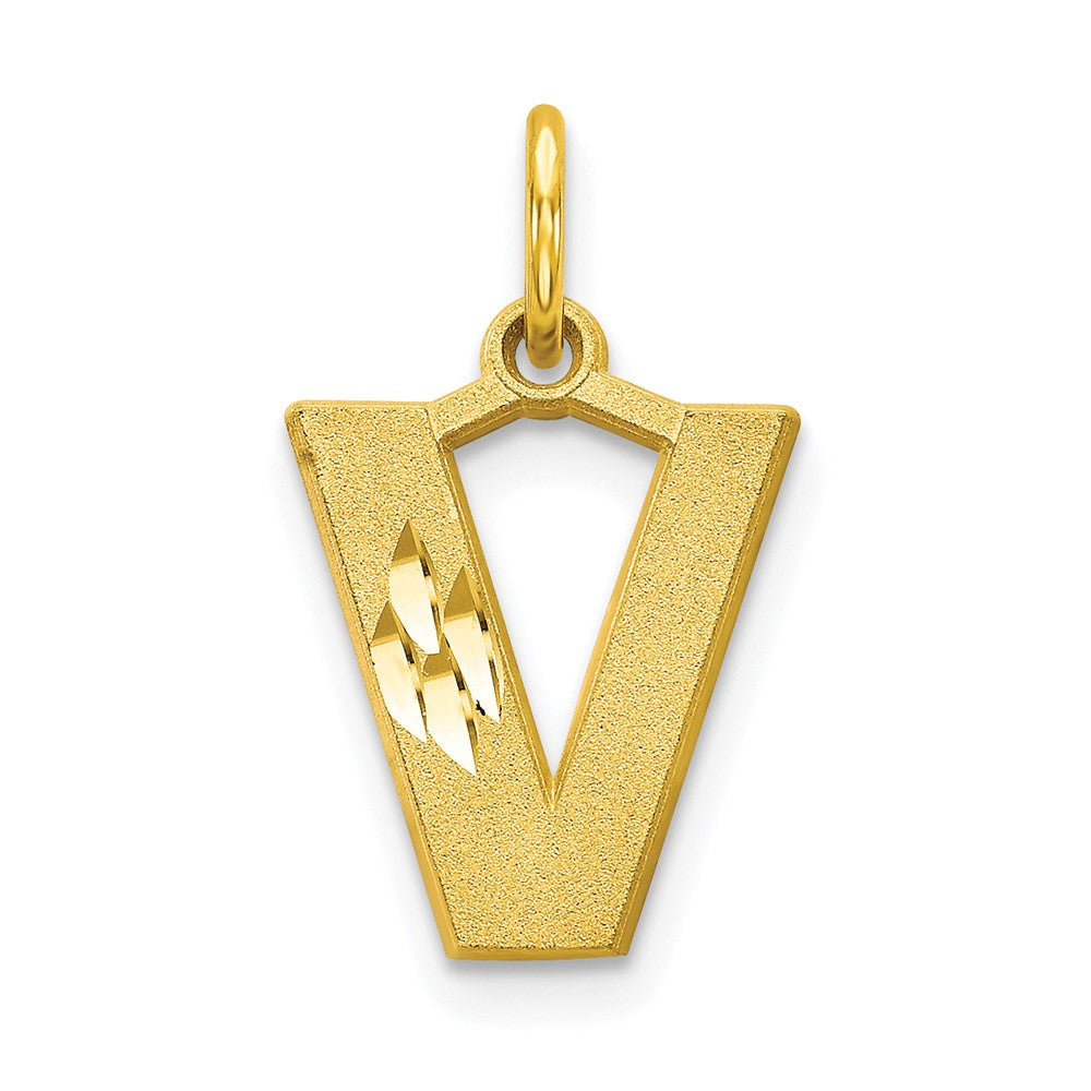 10K Gelbgold Initiale V Charm