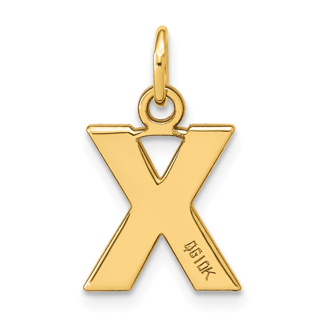 10K Gelbgold Initiale X Charm