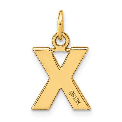 10K Gelbgold Initiale X Charm
