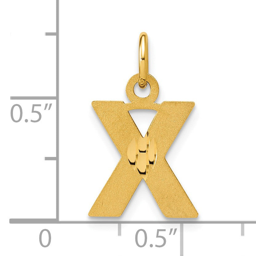 10K Gelbgold Initiale X Charm