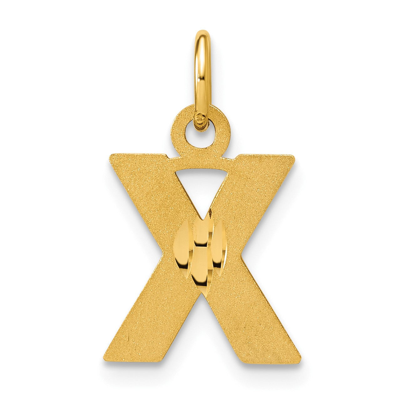 10K Gelbgold Initiale X Charm