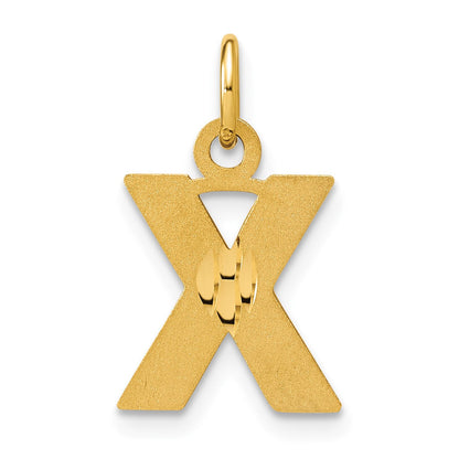 10K Gelbgold Initiale X Charm