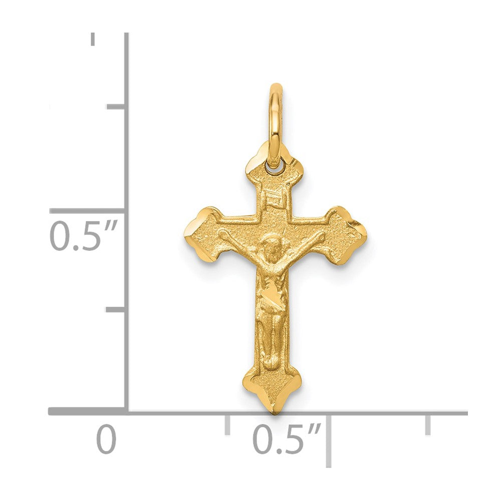 10K Gelbgold Kruzifix Charm