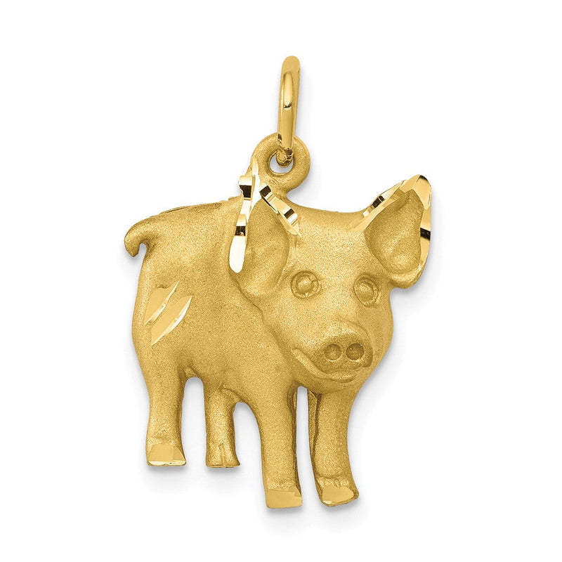 Schwein-Charm aus 10K Gelbgold