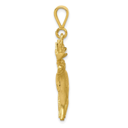 10-Karat-Gelbgold-Elch-Charm