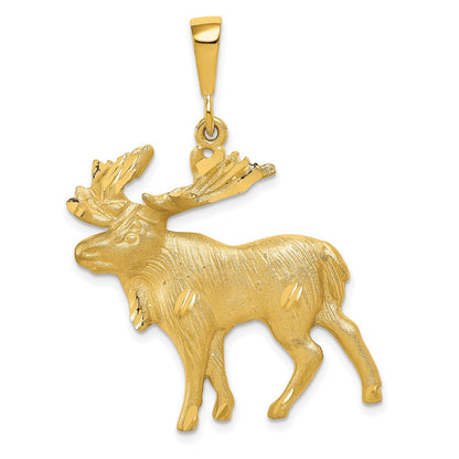 10-Karat-Gelbgold-Elch-Charm