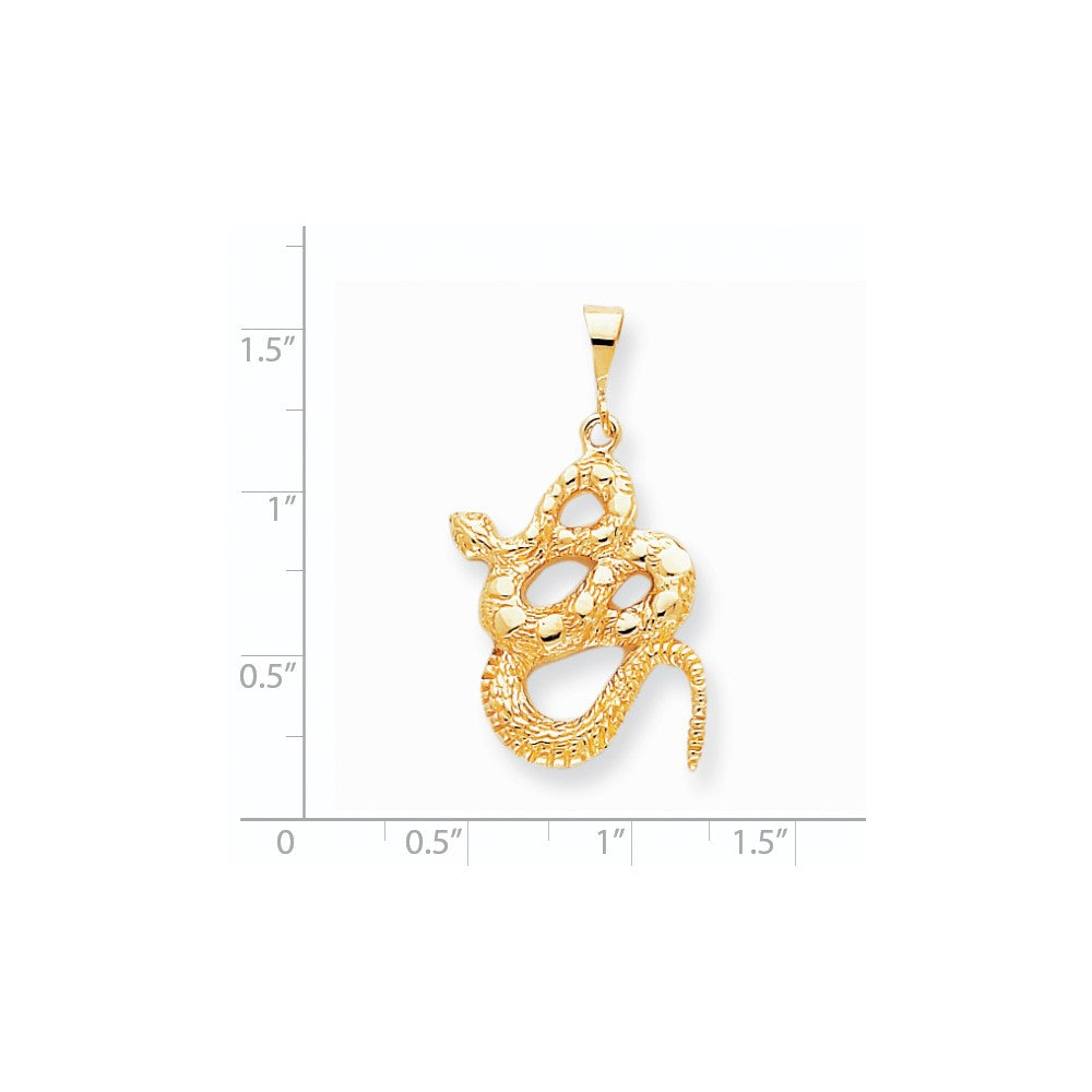 10K Gelbgold Schlangen-Charm