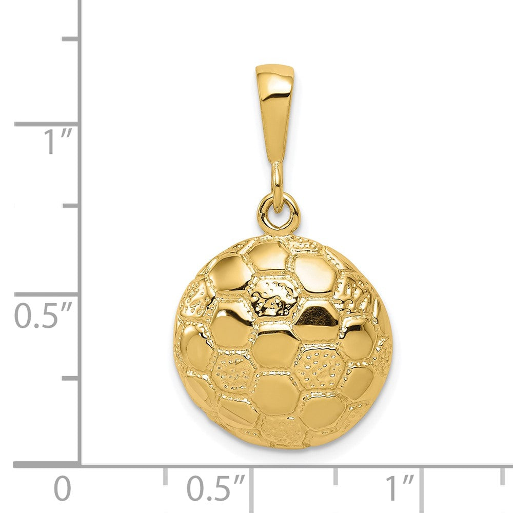 10K Gelbgold Fußball-Charm