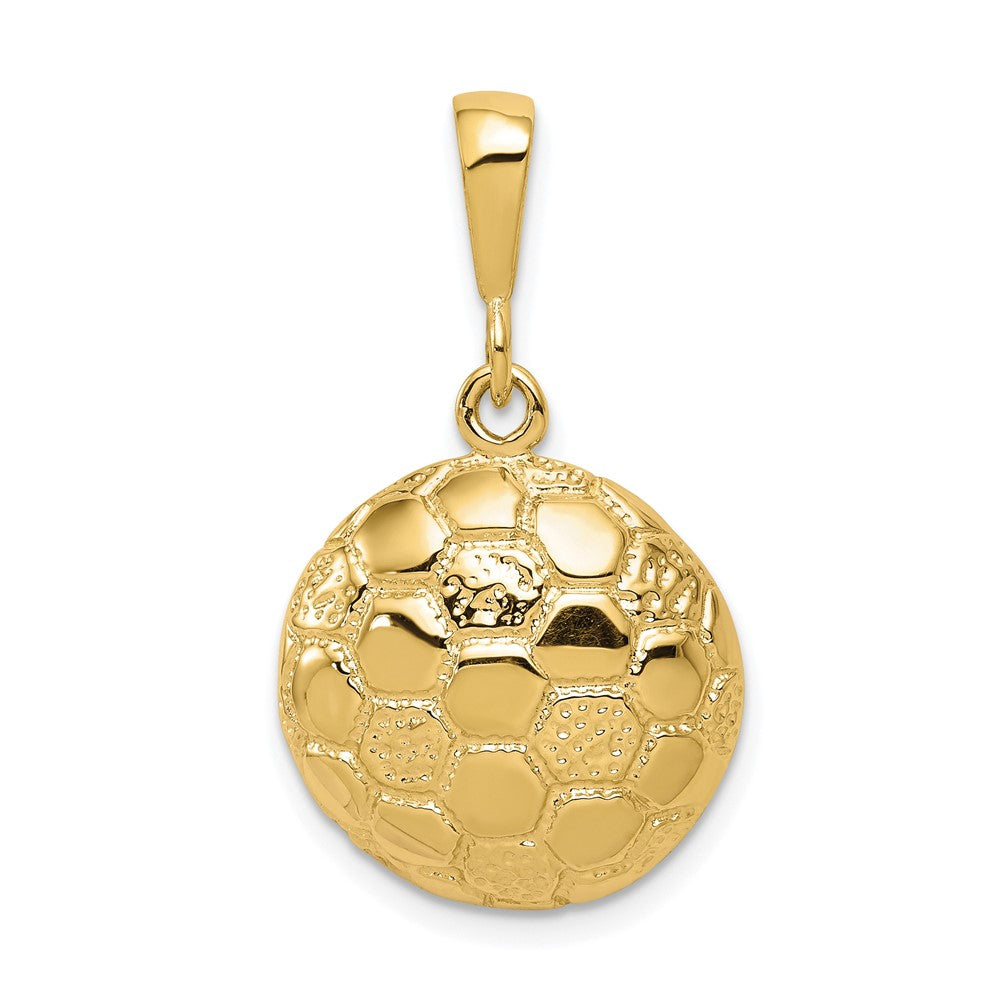 10K Gelbgold Fußball-Charm