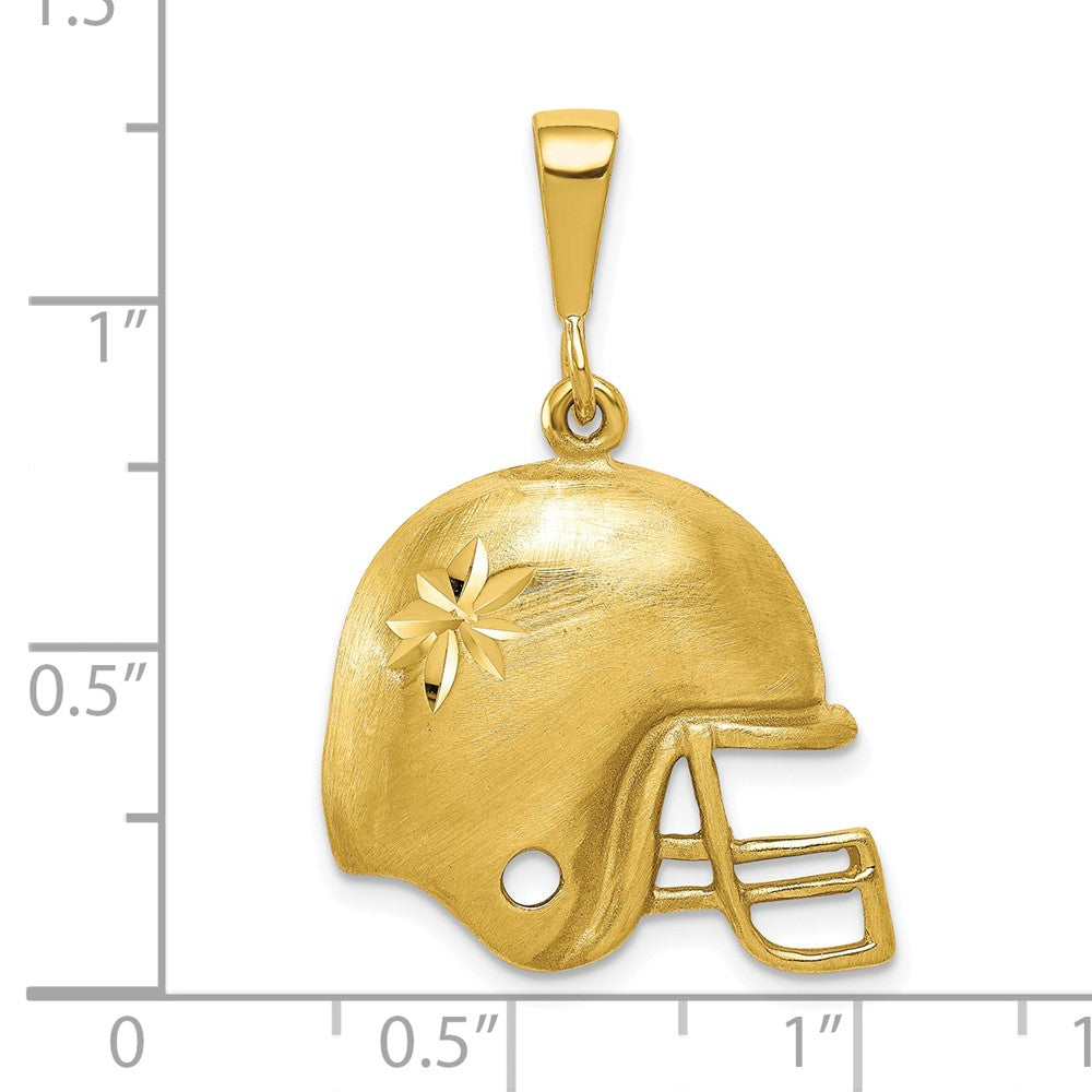 10K Gelbgold Football-Helm-Charm