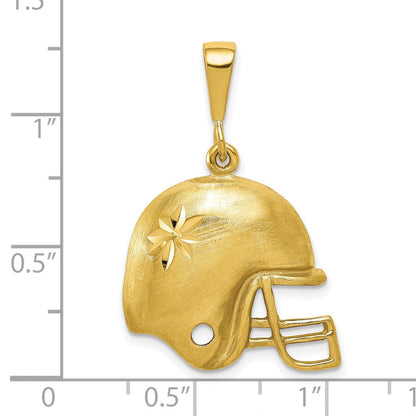 10K Gelbgold Football-Helm-Charm
